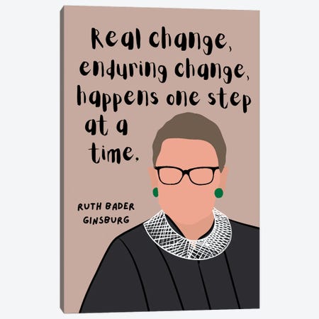 Ruth Bader Ginsburg Quote Canvas Print #BYP83} by BrainyPrintables Canvas Wall Art