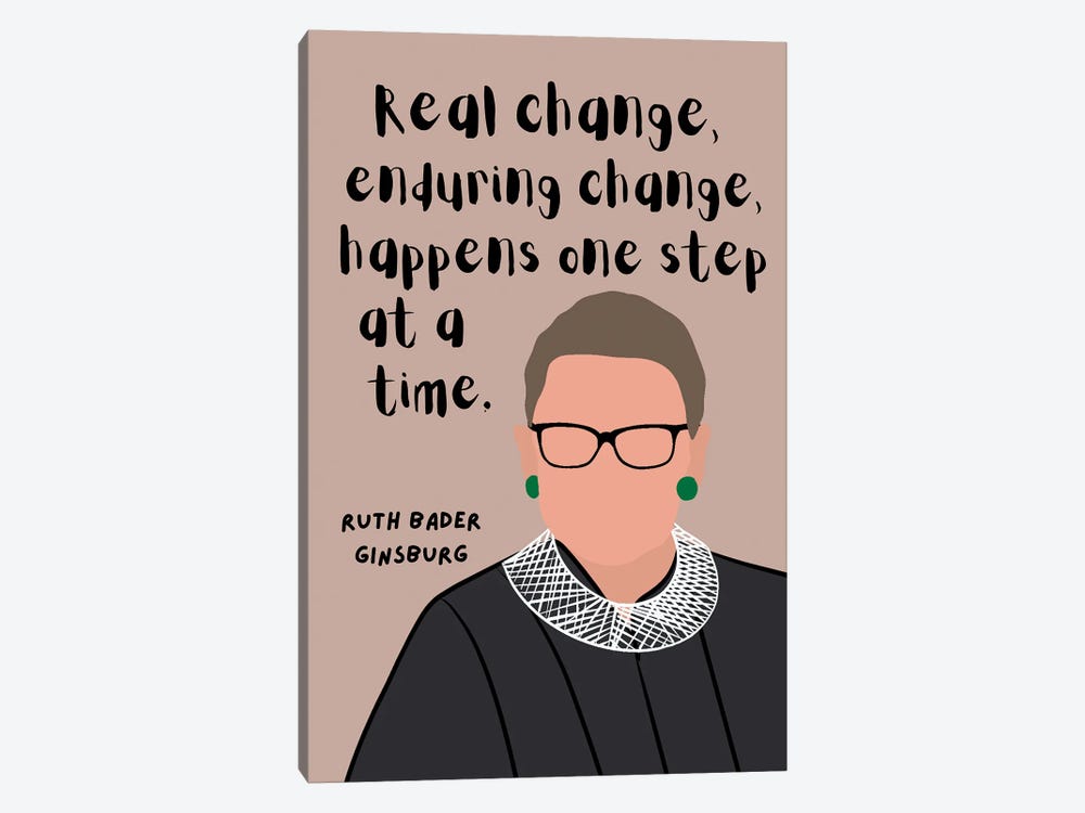Ruth Bader Ginsburg Quote by BrainyPrintables 1-piece Canvas Art Print