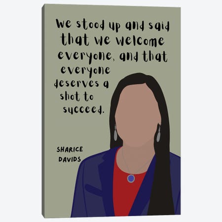 Sharice Davids Quote Canvas Print #BYP87} by BrainyPrintables Canvas Print