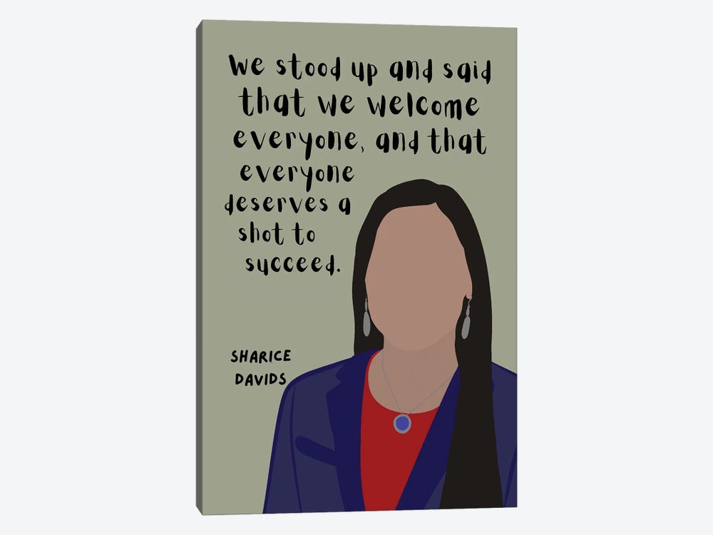 Sharice Davids Quote by BrainyPrintables 1-piece Canvas Print