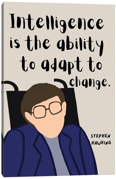 Stephen Hawking Quote Canvas Art Print - Inventor & Scientist Art