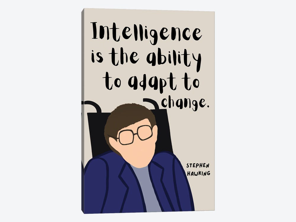 Stephen Hawking Quote by BrainyPrintables 1-piece Canvas Print