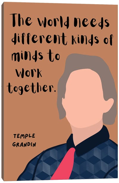 Temple Grandin Quote Canvas Art Print - Inventor & Scientist Art
