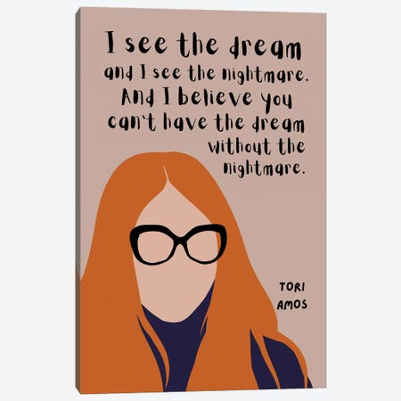 Tori Amos Quote Canvas Print #BYP92} by BrainyPrintables Art Print