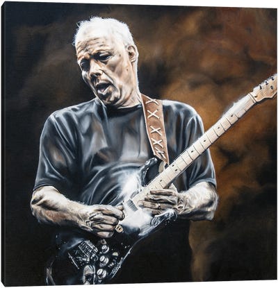 David Gilmour Canvas Art Print - Rock-n-Roll Art