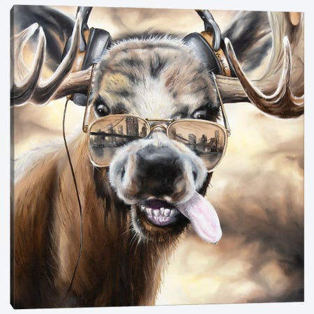 Drooling Deer Canvas Print #BYV20} by Bobby Vandenhoorn Canvas Wall Art