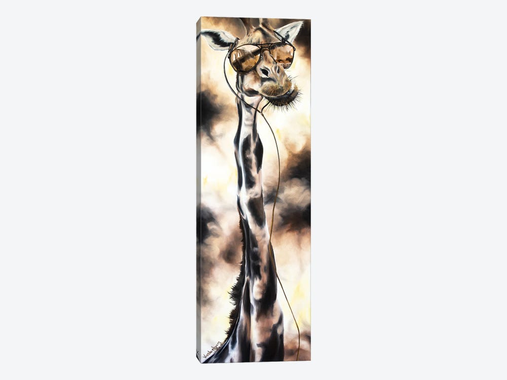 Giraffe Proteck Ya Neck 2 The Zoo by Bobby Vandenhoorn 1-piece Canvas Art Print