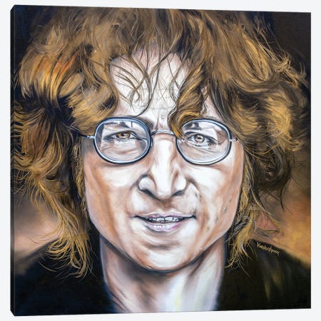 John Lennon Canvas Print #BYV29} by Bobby Vandenhoorn Canvas Wall Art