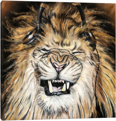 Lion Canvas Art Print - Bobby Vandenhoorn