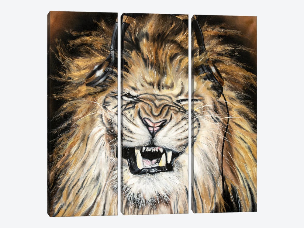 Lion by Bobby Vandenhoorn 3-piece Canvas Art
