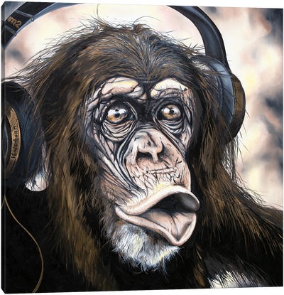 Brass Monkey Canvas Art Print - Bobby Vandenhoorn