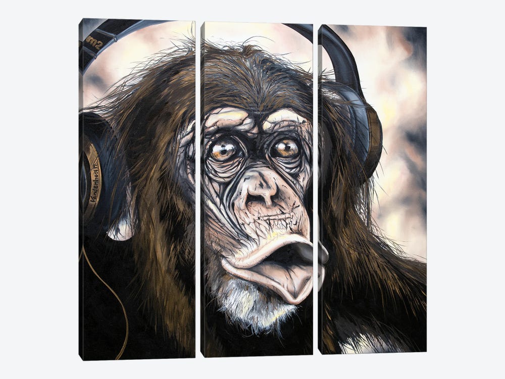 Brass Monkey by Bobby Vandenhoorn 3-piece Canvas Art Print