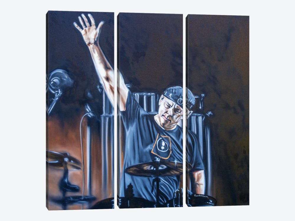 Neil Peart by Bobby Vandenhoorn 3-piece Canvas Art