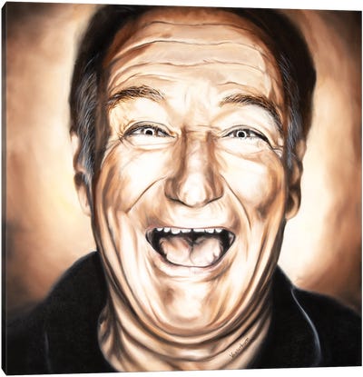 Robin Williams Canvas Art Print - Bobby Vandenhoorn