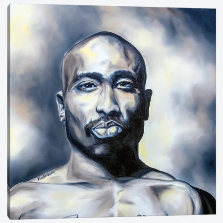 Tupac Canvas Print #BYV46} by Bobby Vandenhoorn Canvas Print