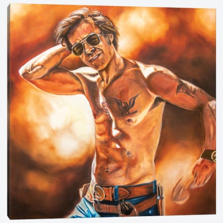 Brad Pitt Canvas Print #BYV9} by Bobby Vandenhoorn Canvas Wall Art