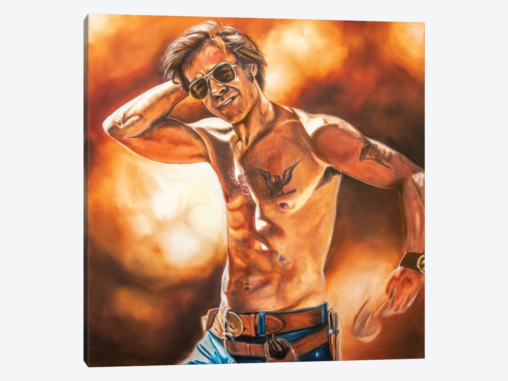 Brad Pitt by Bobby Vandenhoorn 1-piece Canvas Art Print