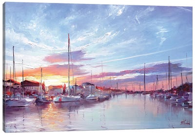 Sunset In Preko, Croatia Canvas Art Print - Croatia