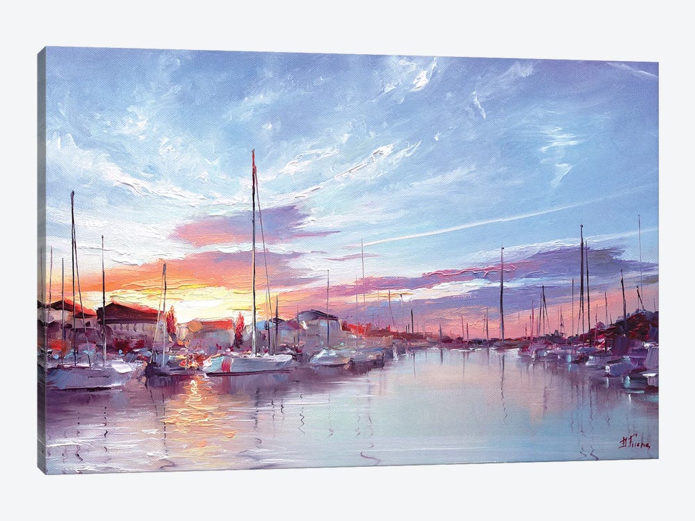Sunset In Preko, Croatia by Bozhena Fuchs 1-piece Canvas Wall Art