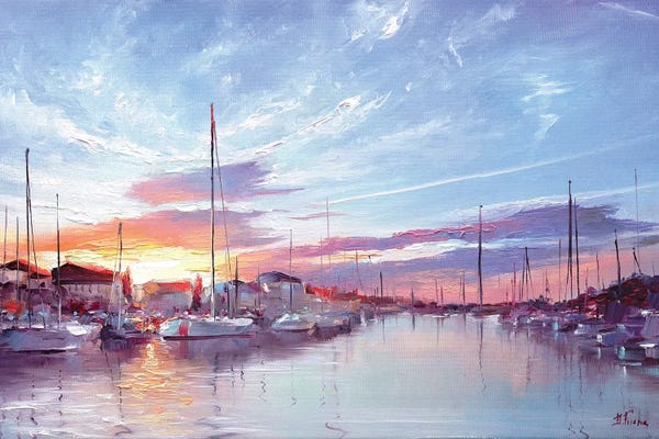 Lake Sunrises & Sunsets: Sunset In Preko, Croatia by Bozhena Fuchs