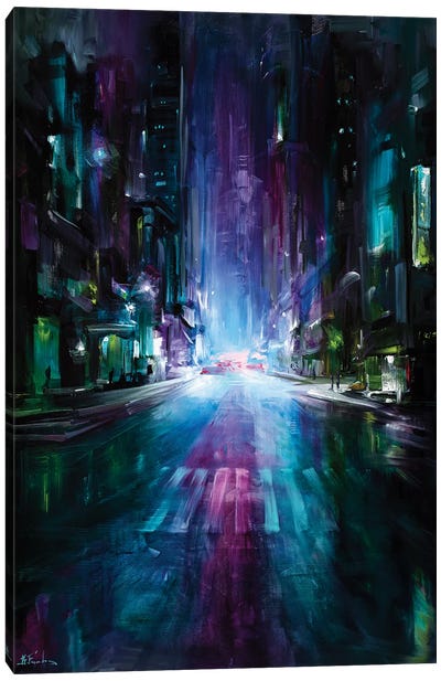 Neon Time Canvas Art Print - Bozhena Fuchs