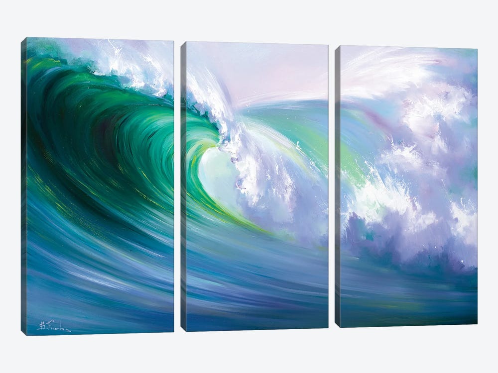 Fresh Wave by Bozhena Fuchs 3-piece Canvas Art