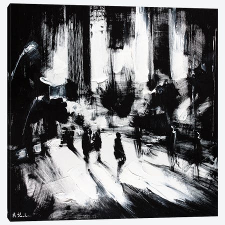 Abstract Black & White City I Canvas Print #BZH110} by Bozhena Fuchs Canvas Art