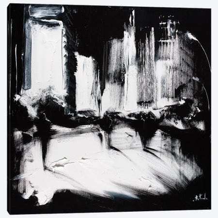 Abstract Black & White City II Canvas Print #BZH111} by Bozhena Fuchs Canvas Artwork