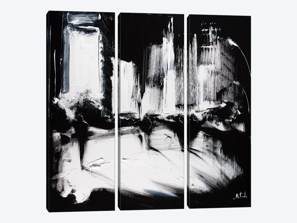 Abstract Black & White City II by Bozhena Fuchs 3-piece Art Print