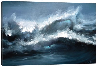 Grey Ocean Canvas Art Print - Bozhena Fuchs