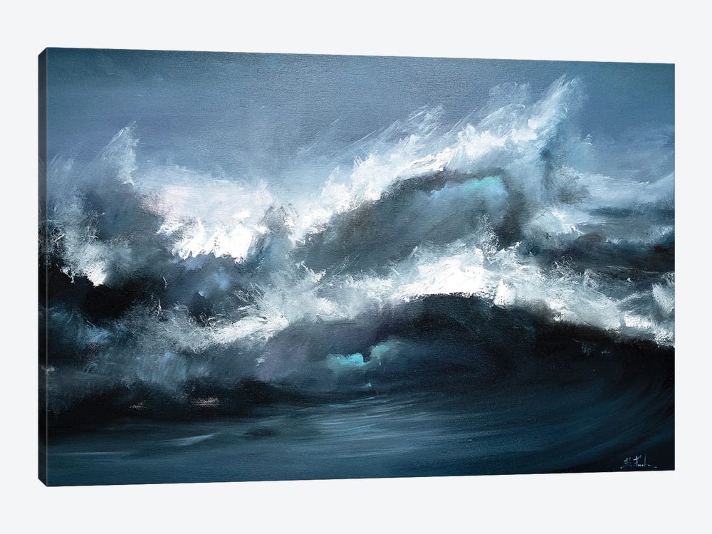 Grey Ocean by Bozhena Fuchs 1-piece Canvas Art Print