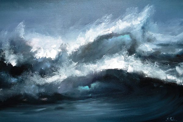 Waves: Grey Ocean by Bozhena Fuchs