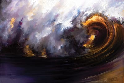 The Gold Wave by Bozhena Fuchs framed wall art