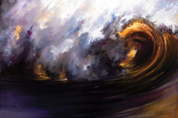 Gold & Pink: The Gold Wave by Bozhena Fuchs