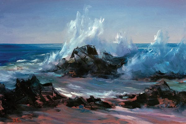Bozhena Fuchs: Wave Crashing by Bozhena Fuchs