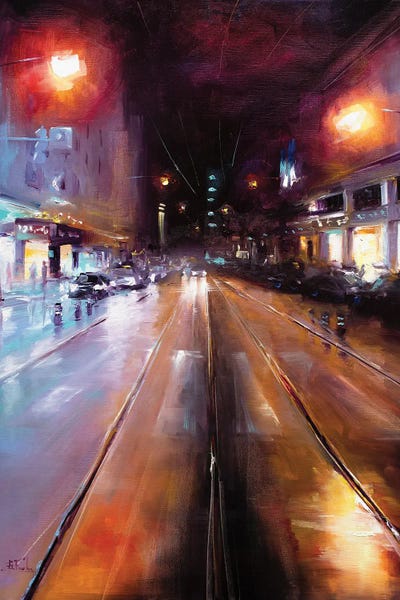 Na Poříčí Street, Prague by Bozhena Fuchs framed wall art