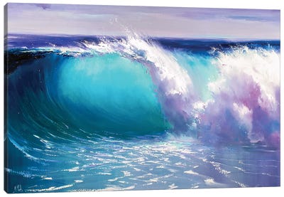 Blue Wave Canvas Art Print - Bozhena Fuchs
