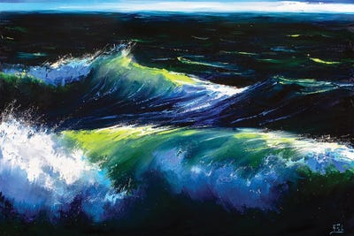 Green Ocean by Bozhena Fuchs framed wall art