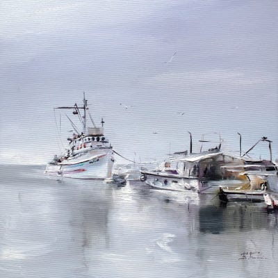 The Dock In Kali by Bozhena Fuchs framed wall art