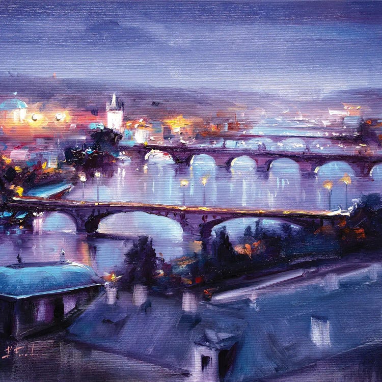 Prague Skyline by Bozhena Fuchs wall art