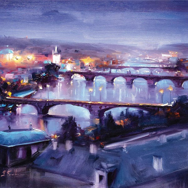 Czech Republic: Prague Skyline by Bozhena Fuchs