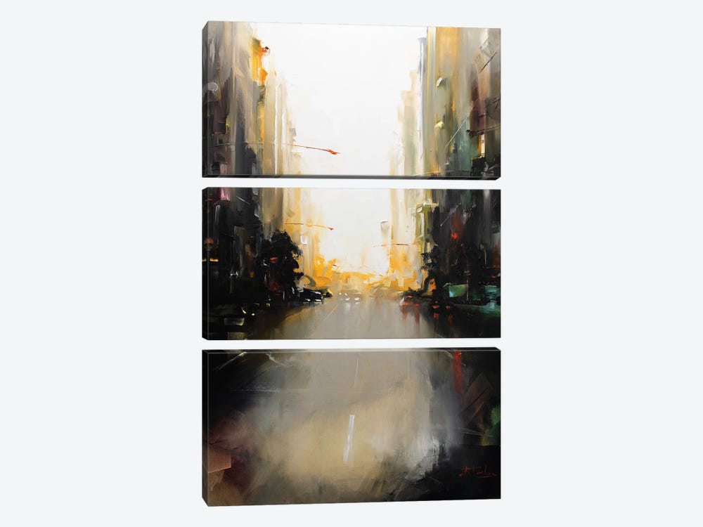 Urban Street by Bozhena Fuchs 3-piece Canvas Art