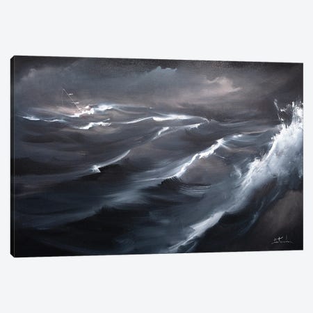 Night Storm Canvas Print #BZH148} by Bozhena Fuchs Canvas Art Print