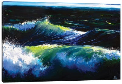 Green Ocean Canvas Art Print - Bozhena Fuchs