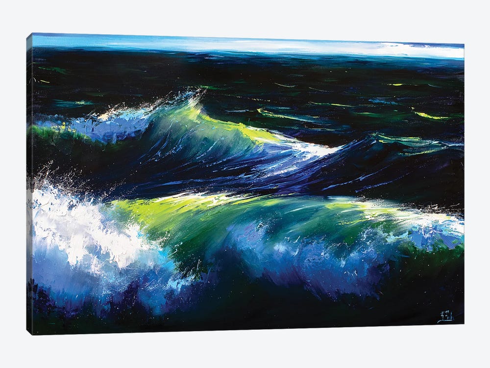 Green Ocean by Bozhena Fuchs 1-piece Art Print