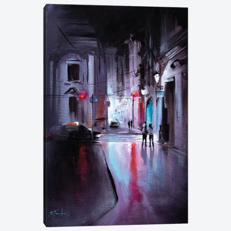 A Walk At Midnight Canvas Print #BZH155} by Bozhena Fuchs Art Print