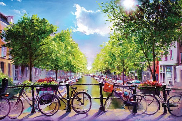 Bicycles: Romantic Spring by Bozhena Fuchs