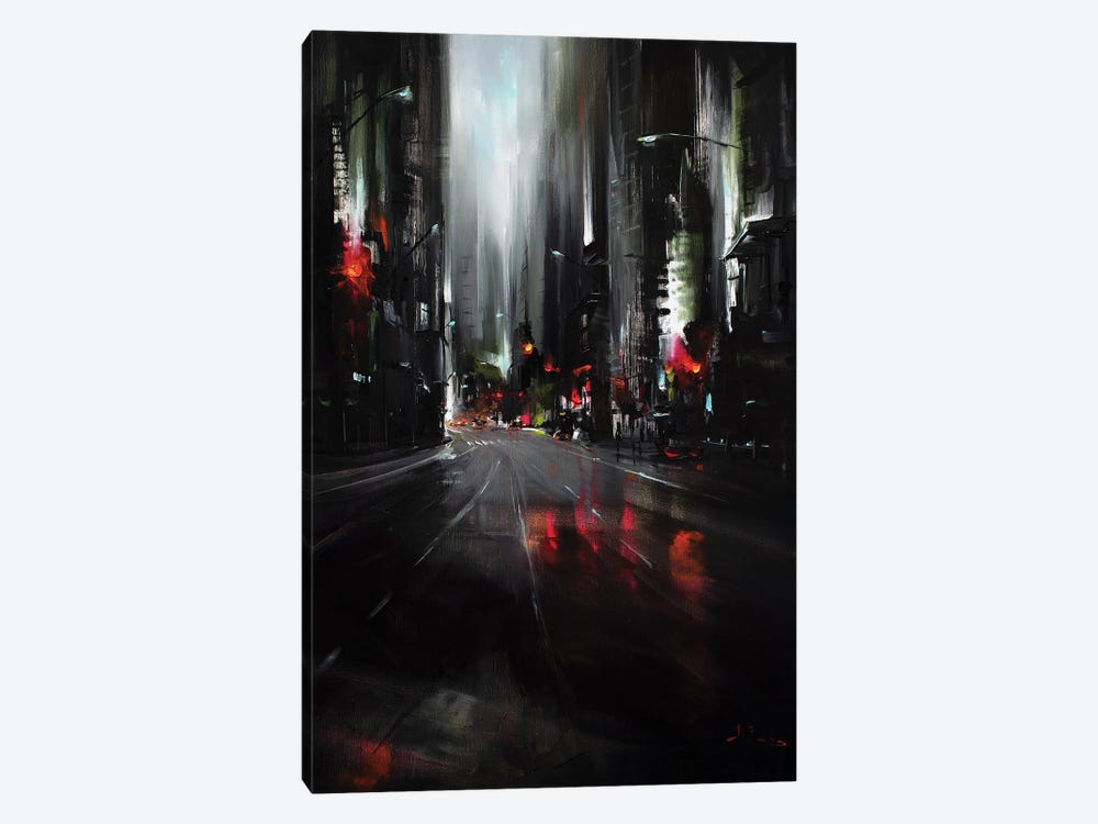 City At Night by Bozhena Fuchs 1-piece Canvas Print