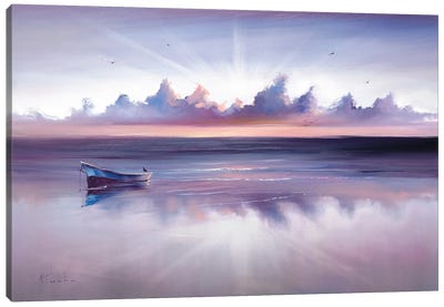 Early Morning Calmness Canvas Art Print - Gull & Seagull Art