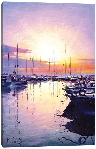 Sunrise On The Adriatic Sea Canvas Art Print - Bozhena Fuchs